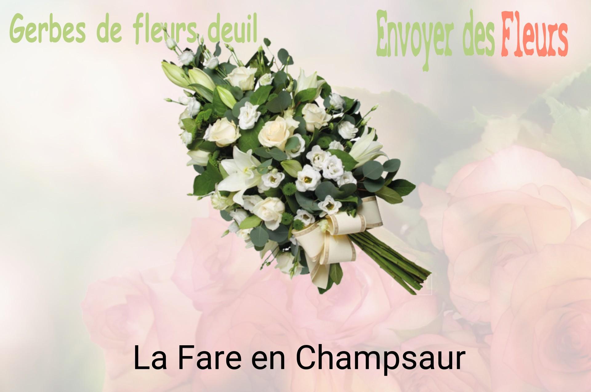 Gerbe de fleurs de deuil livrée à La Fare-en-Champsaur